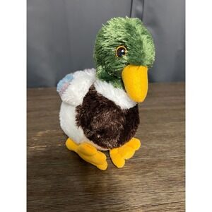 Bass Pro Eco Pals Duck Plush Stuffed Animal Toy Green Brown White
